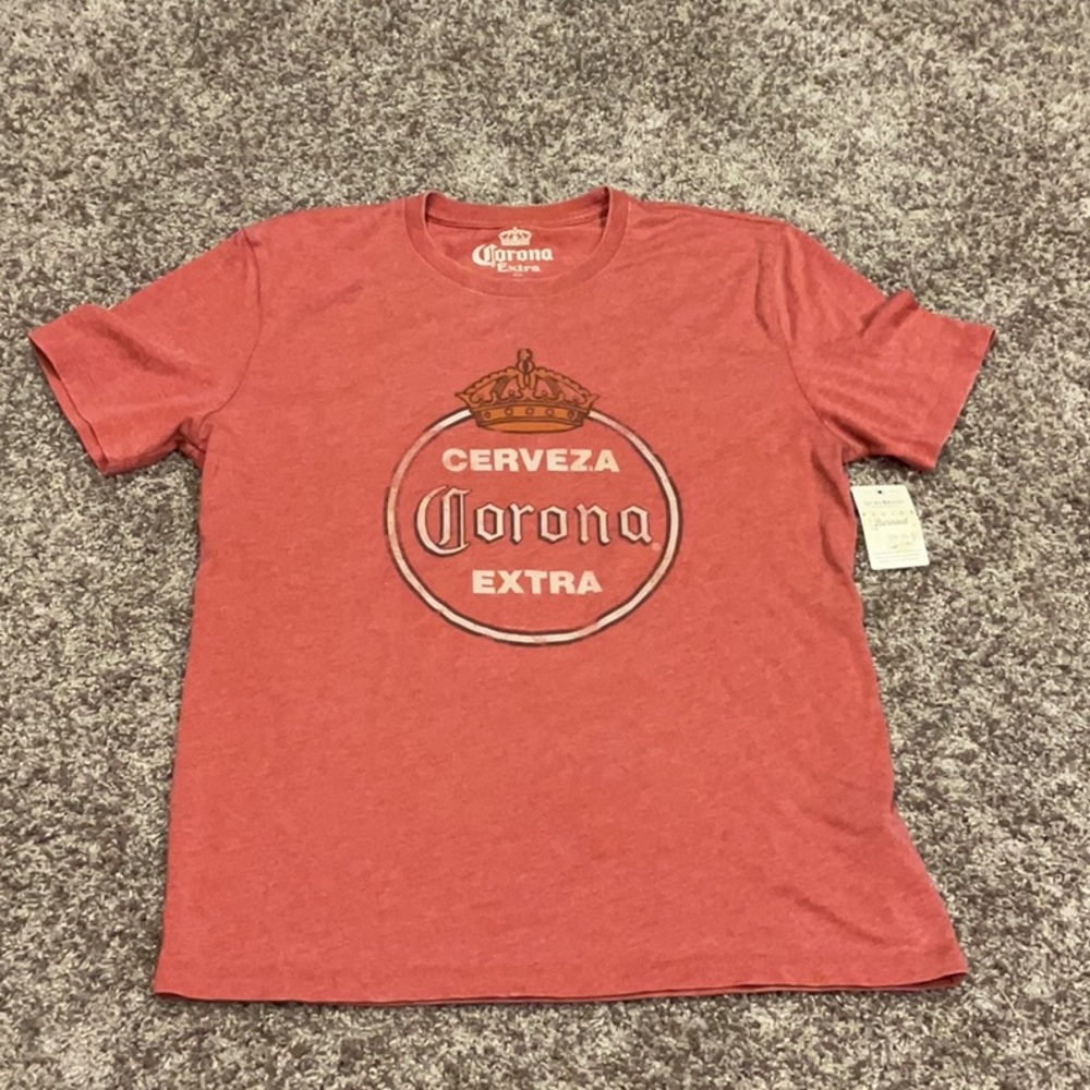 Corona Red Short Sleeve Tee Retro Graphic, Size M— NWT
